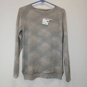 Femme fatale womens large boat neck soft modal gray pink sweater spring summer